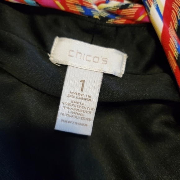 Chico's Geometric Print Maxi Knit Dress Size 1=Ladies 8/10, Colorful - Picture 5 of 8